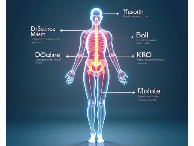 Diagramă stilizată a corpului uman, evidențiind sistemele metabolice și hormonale, cu grafice de declin și săgeți indicând schimbări.
